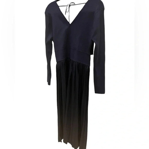 NWT Derek Lam 10 Crosby Anika Long Sleeve Pleated Midi Sweater Dress - Picture 8 of 11